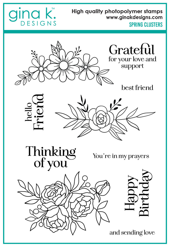 Gina K Designs - STAMPS- Spring Clusters