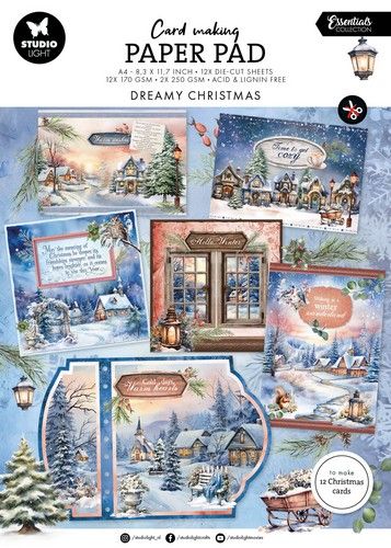 Studio Light Card making pad Dreamy Christmas Essentials nr.12 