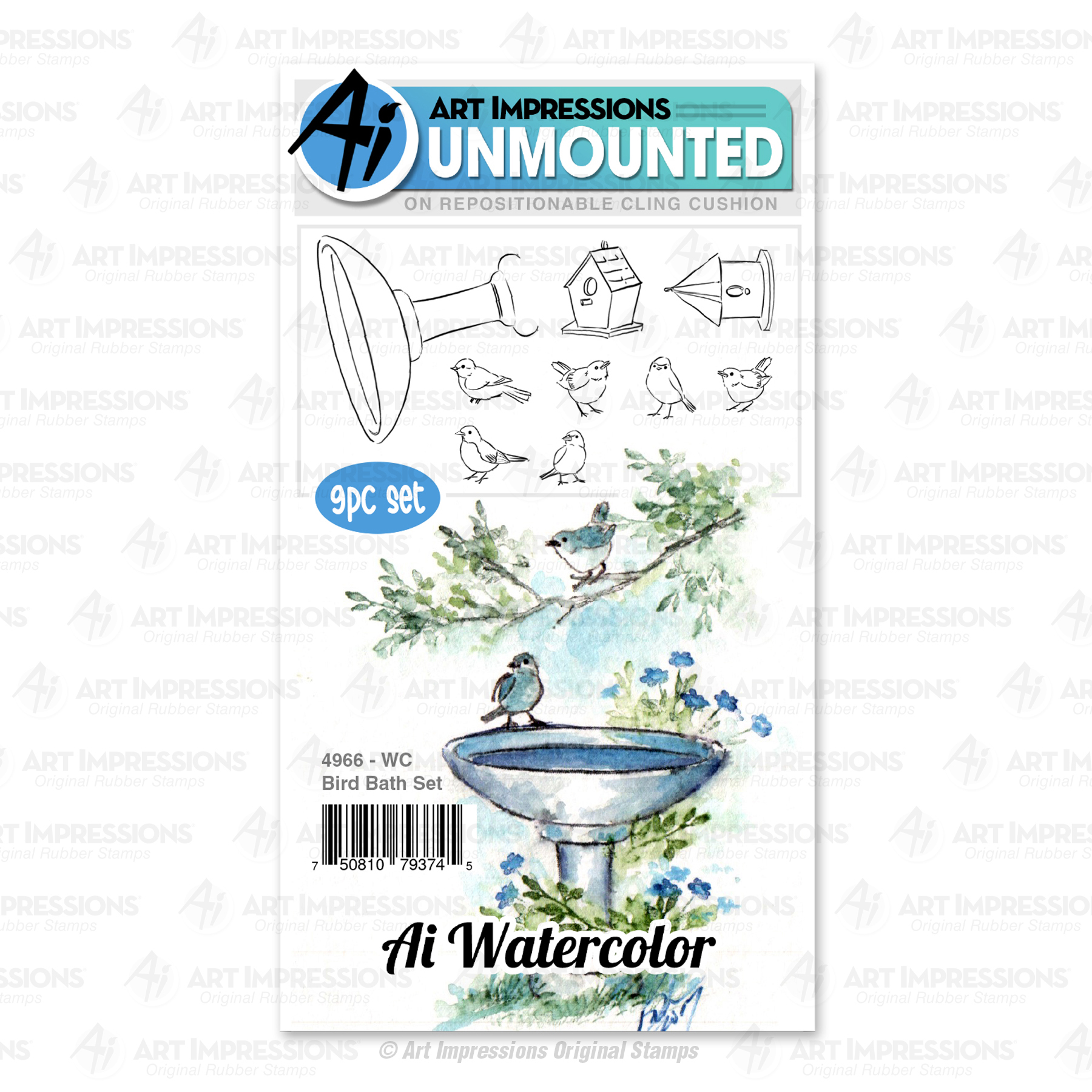 Art Impressions - WC Bird Bath Set