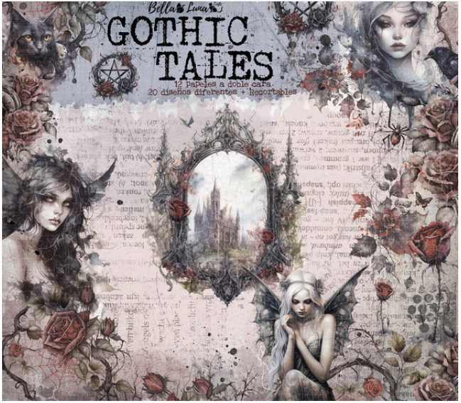 Pad 12x12" Bellaluna Crafts with 12 double-sided papers Gothic Tales