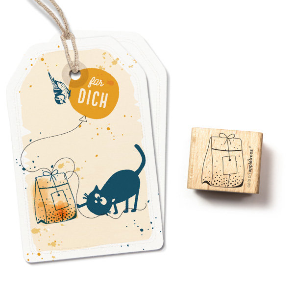 cats on appletrees - Stempel Geschenktüte 2