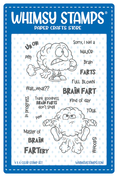 Whimsy Stamps - Brain Fart Clear Stamps