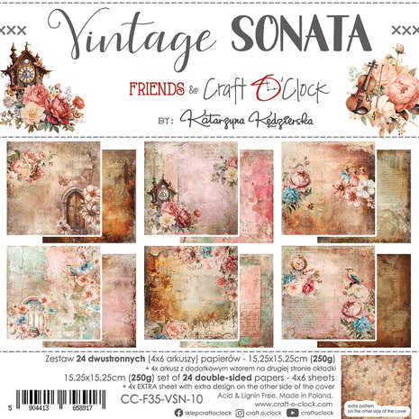 Craft O'Clock - Vintage Sonata 6x6 Inch Paper Set