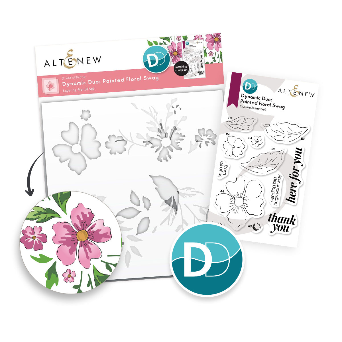 Altenew - Dynamic Duo: Painted Floral Swag