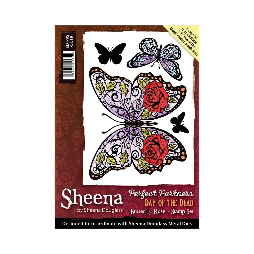 sheena-douglass-perfect-partners-day-of-the-dead-a6-unmounted-rubber-stamp-butterfly-rose-p31187-58504_image