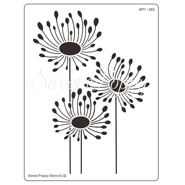 Sweet Poppy Stencil: Dandelions