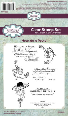 Creative Expressions - Taylor Made Journals Clear Stamp Hotel de la Poste