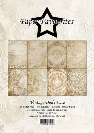 Paper Favourites - Vintage Doily Lace A5 Paper Pad 