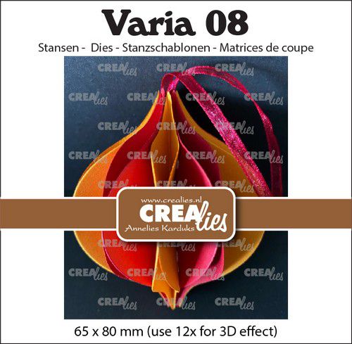 Crealies Varia 08 3D-Weihnachtskugel