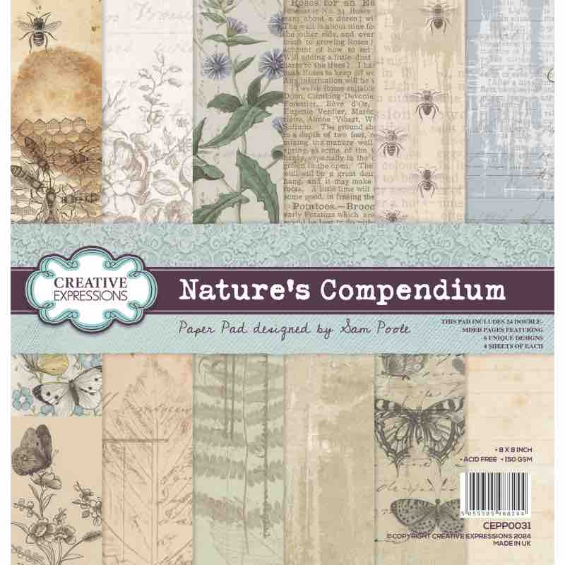 Creative Expressions Sam Poole Nature’s Compendium 8 in x 8 in Paper Pad