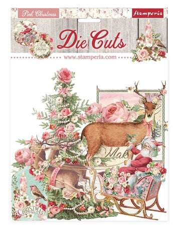 Stamperia - Die cuts assorted - Pink Christmas