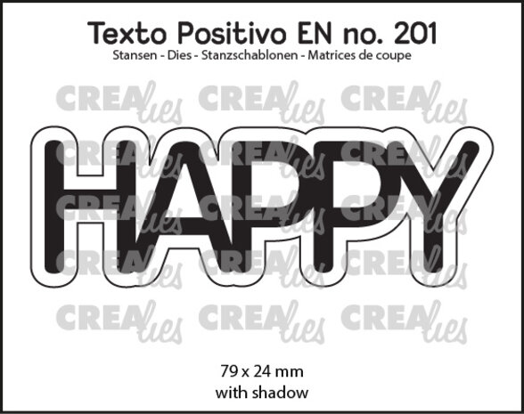 Crealies Texto Positivo Stansen HAPPY