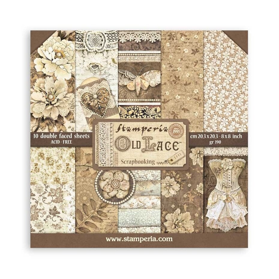 Stamperia - Old Lace 8x8 Inch Paper Pack