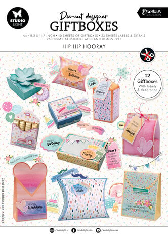 Studio Light - Hip Hip Hooray Die-Cut Designer Giftboxes