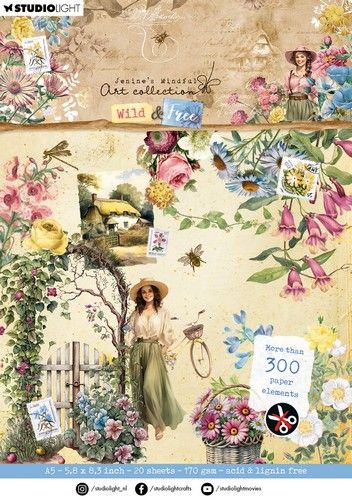 Studio Light Die-cut Paper Pad Paper elements Wild & Free nr.181