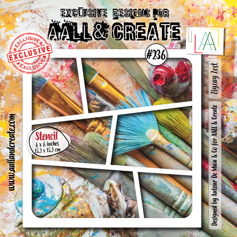 AALL & Create - Stencil 6x6 Inch Zigzag Zest