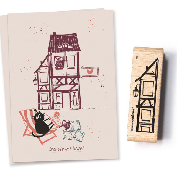 cats on appletrees - Stempel Haus 2 - Fachwerk