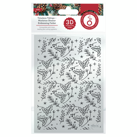 Tonic Studios - Timeless Tidings 3D Embossing Folder Mistletoe Shower