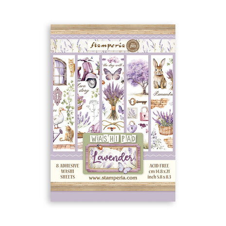 Stamperia - Lavender A5 Washi Pad (8pcs)