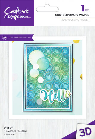 Crafter's Companion - Bold 3D Folders 5x7 Inch 3D Embossing Folder Contemporary Waves