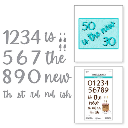 Spellbinders - Classy Numbers Etched Dies from the Bougie Birthday Collection by Nina Boettcher