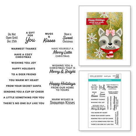 Spellbinders - Santa’s Sippin’ Sayings Clear Stamp Set