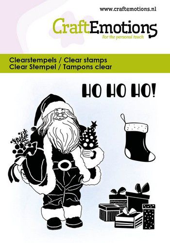 CraftEmotions Clearstamps 6x7cm - Weihnachtsmann mit Geschenken