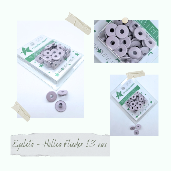 Creative Depot -  Breite Eyelets - Helles Flieder - 13mm 