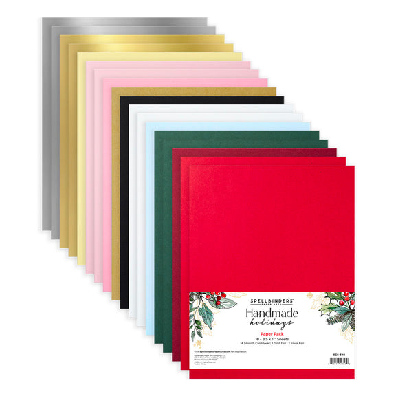 Spellbinders - Handmade Holidays Paper Pack from the Handmade Holidays Collection 