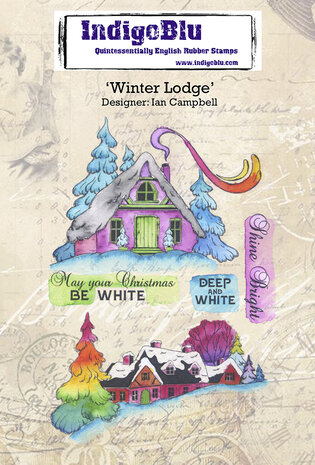 IndigoBlu - Winter Lodge A6 Rubber Stamp