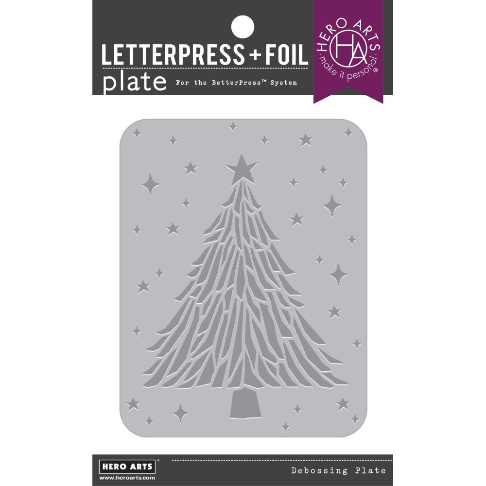 Hero Arts Letterpress & Foil Plate -  Sparkling Tree 