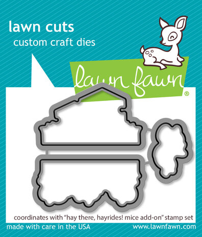 Lawn Fawn -Hay There, Hayrides! Mice Add-On Lawn Cuts Dies