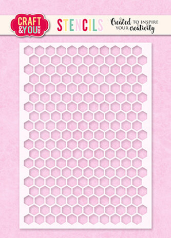 Craft & You Design - Honeycomb A6 Stencil