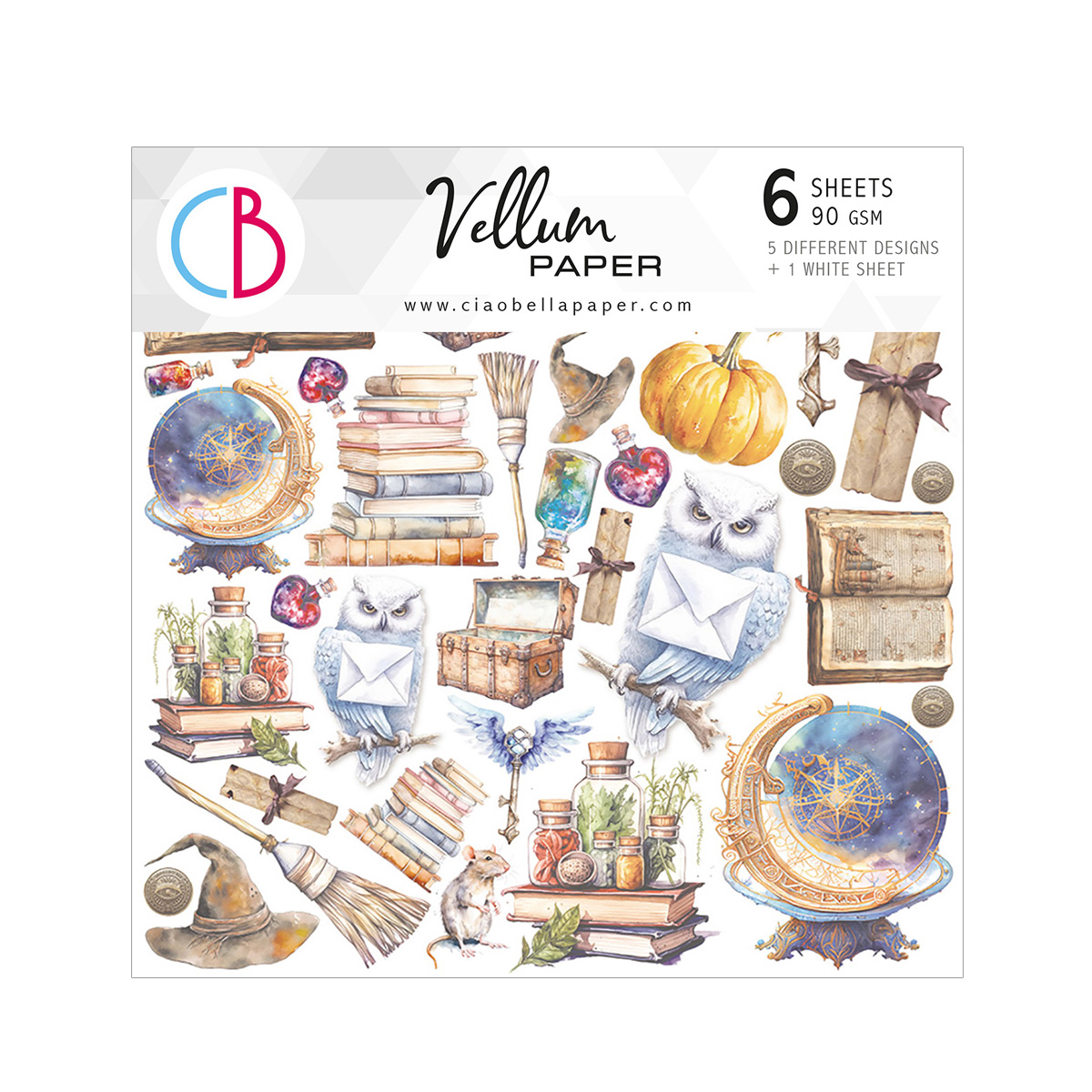 Ciao Bella - Vellum Wizard Academy Fussy Cut 6"x6" 6/Pkg