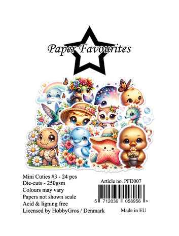 Paper Favourites - Die-Cuts A7 Mini Cuties #3 (24pcs)