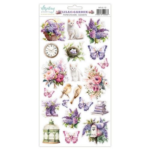 Mintay 6 x 12 Paper Stickers - Lilac Garden - Elements