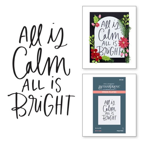 Spellbinders -BetterPress - All Is Calm Press Plate