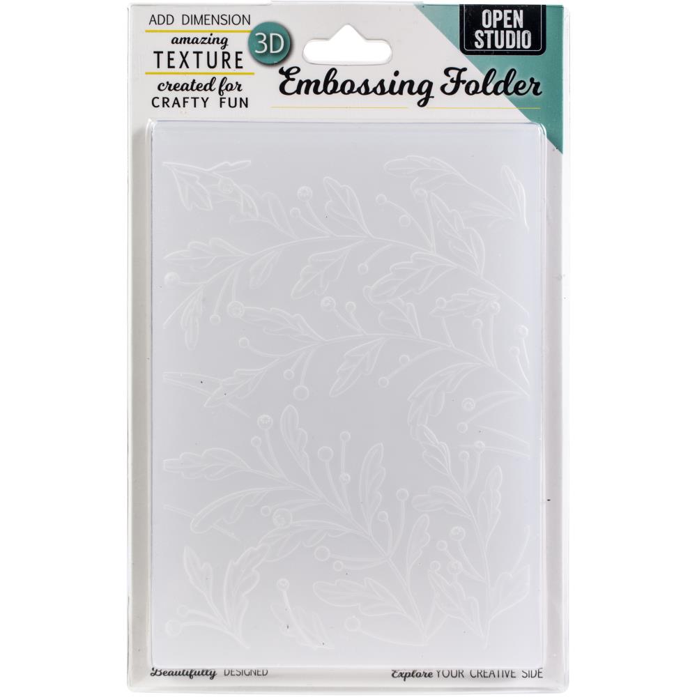 Memory Box 3D Embossing Folder - Gracious Leaves 