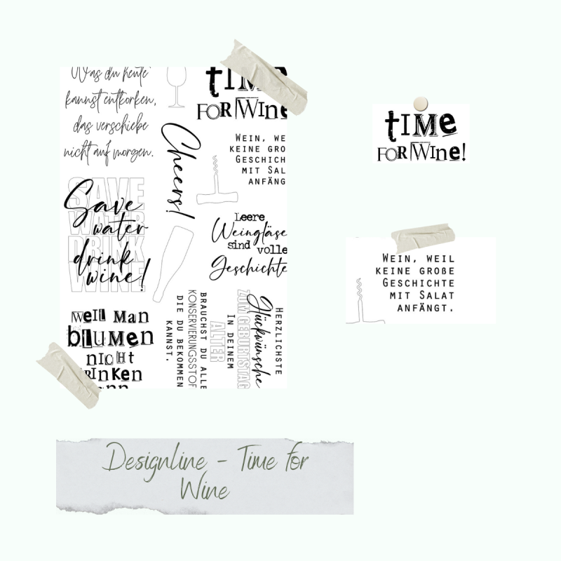 Creative Depot - Stempelset - Designline - Time for Wine