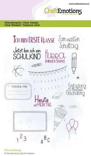 CraftEmotions clearstamps A6 - Einschulung (DE) KreativDsein Design - Billes 