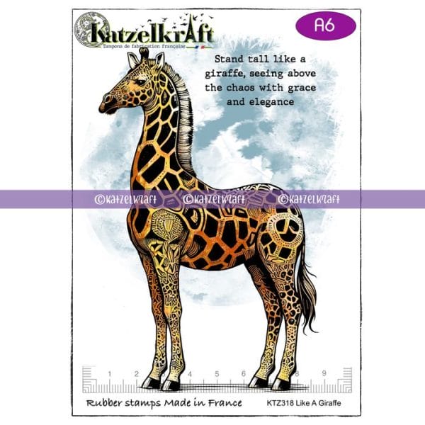 Katzelkraft -  Like a giraffe - Giraffenstempel - A6