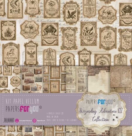 Papers For You - Wizarding Adventure III Vellum Paper Pack (6pcs)