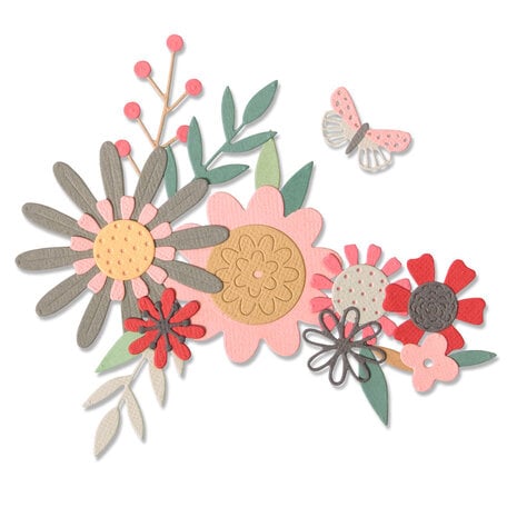 Sizzix Thinlits Die by Sophie Guilar Bold Flora (17pcs)