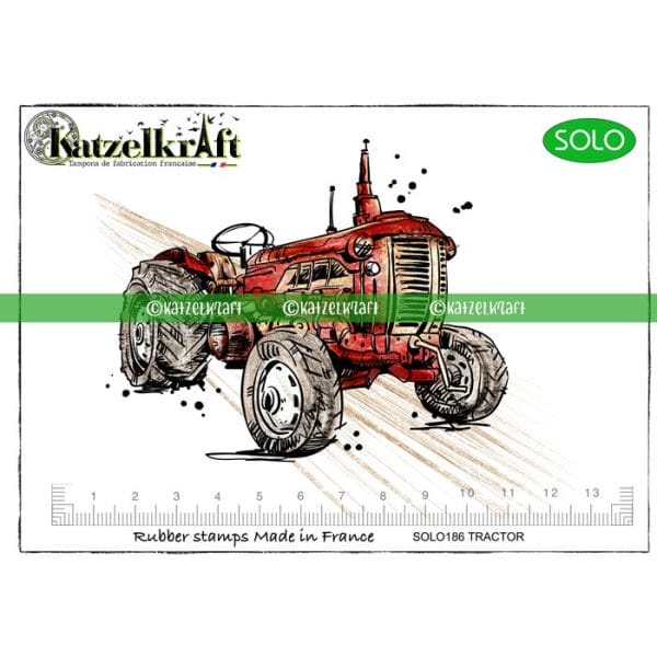 Katzelkraft - Traktor- Stempel Fahrzeug Vintage- A6 SOLO