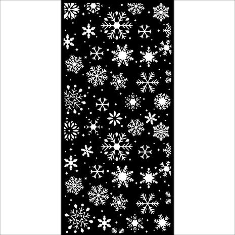 Stamperia - Christmas Mixed Media Thick Stencil 12x25cm Snowflakes