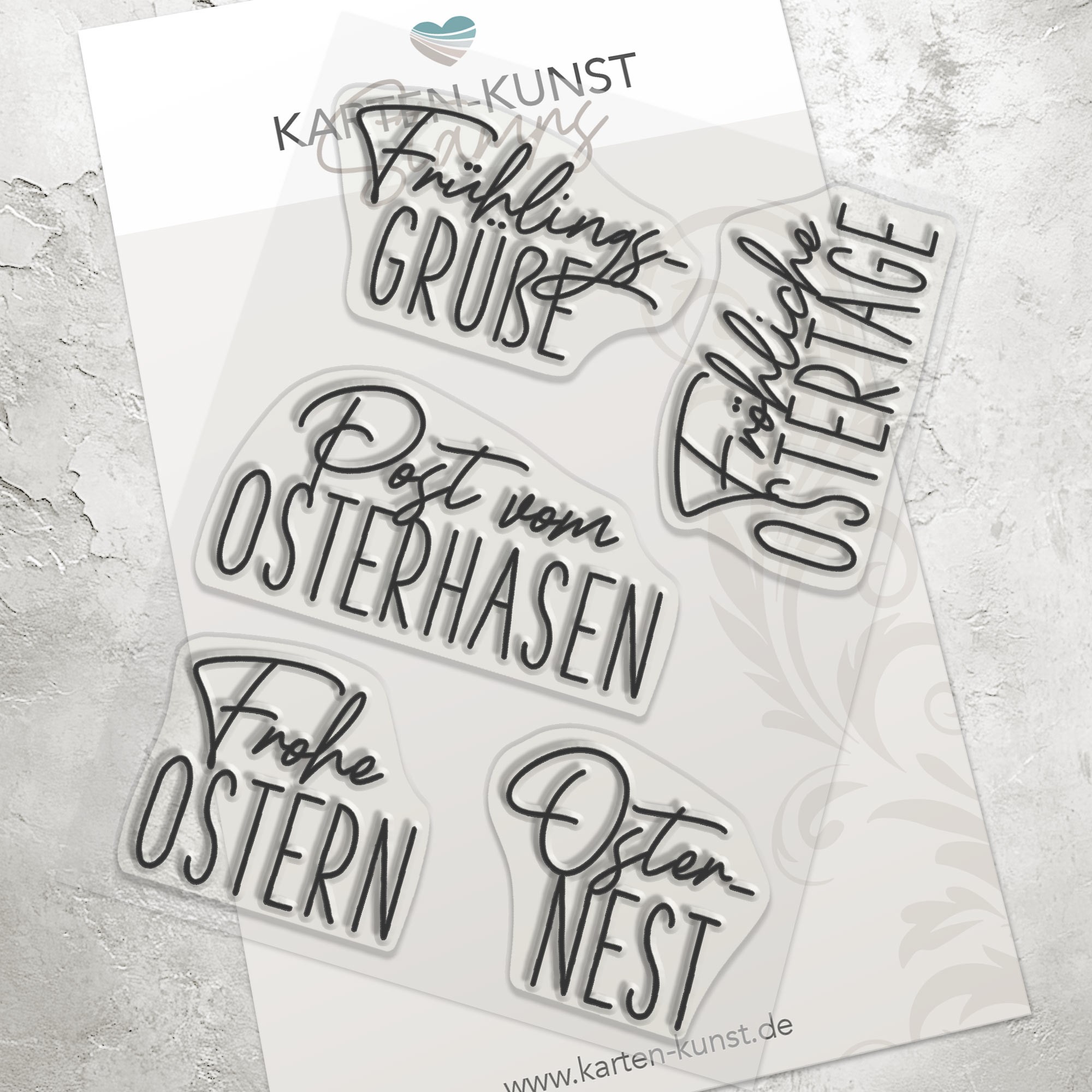 Karten-Kunst Clear Stamps KK-0279 - Capri Groß: Sprüche zu Ostern