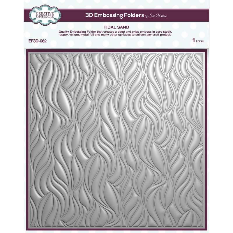 Creative Expressions Tidal Sand 8 in x 8 in 3D Embossing Folder