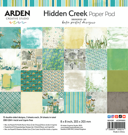 Arden Creative Studio - Hidden Creek 8x8 Inch Paper Pad