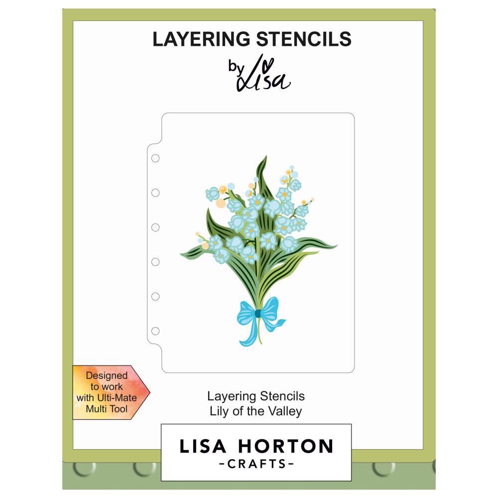 Lisa Horton Crafts A6 Stencil And Die -  Lily Of The Valley 