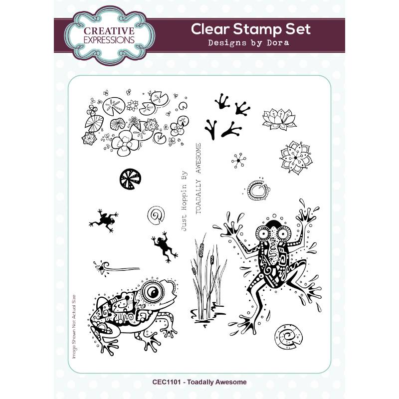 Creative Expressions Dora Toadally Awesome 6 in x 8 in Clear Stamp Set